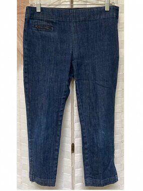 WHBM Classic Side Zip Skinny Capri Side Zip Jeans Pants Size 8R 29
